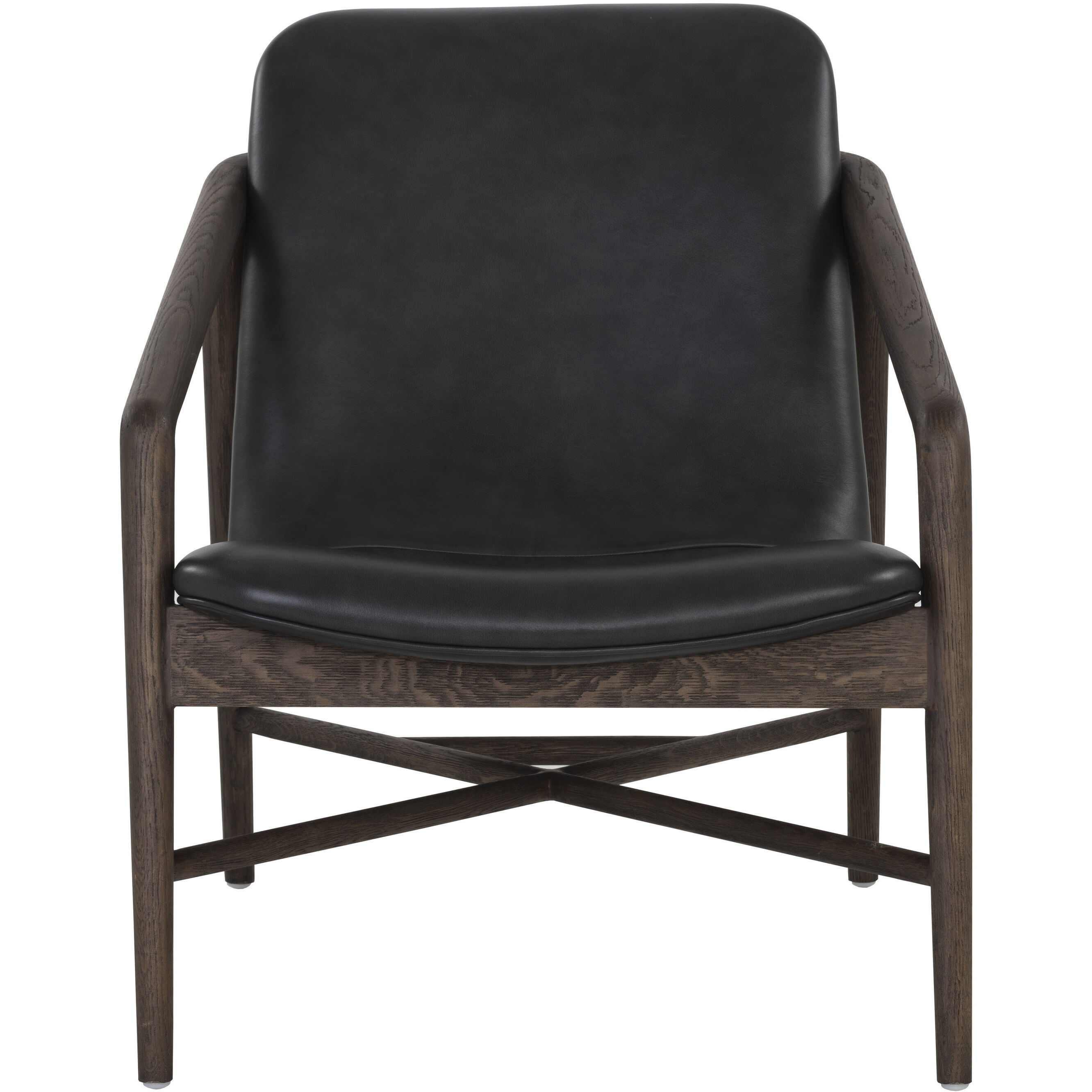 Cinelli Distressed Brown / Brentwood Charcoal Leather Lounge Chair